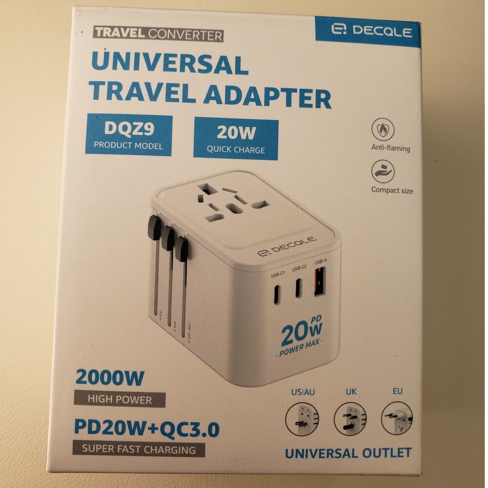 International Travel Adapter Universal Power Adaptor European Plug All In One